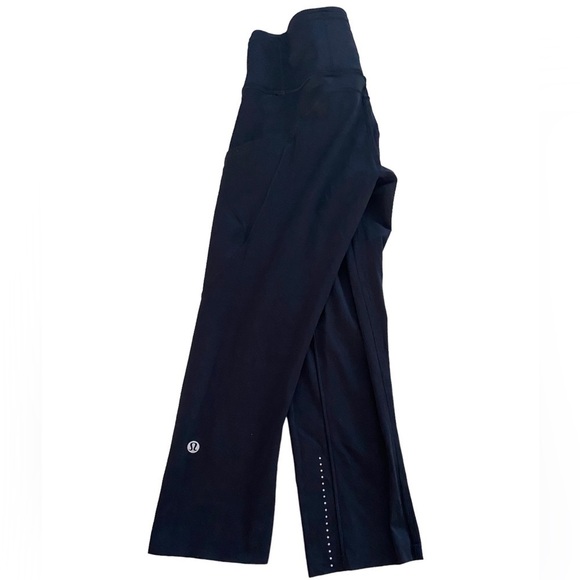 lululemon athletica Pants - Lululemon Fast&Free cropped 19 black leggings side pockets size 6